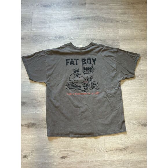 Mac's Speed Shop Hog on a Harley T-Shirt Men's 2XL Gray - Picture 3 of 4